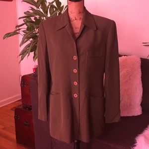 Linda Allard Ellen Tracy midi blazer for women 🧥